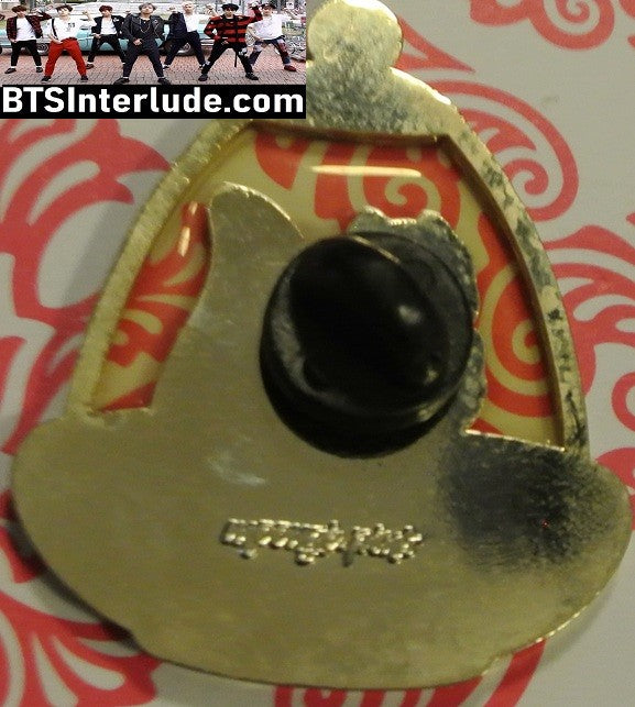 BTS PIN ENAMEL GOLD J-HOPE JUNG HOSEOK 정호석 WHITE SQUIRREL BOWL MOONGI PINS BADGE BUTTON
