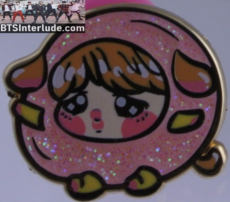 BTS PIN ENAMEL GOLD PARK JIMIIN 박지민 CHIBI PINK PIG? KIMAGINE ARTS PINS BADGE BUTTON