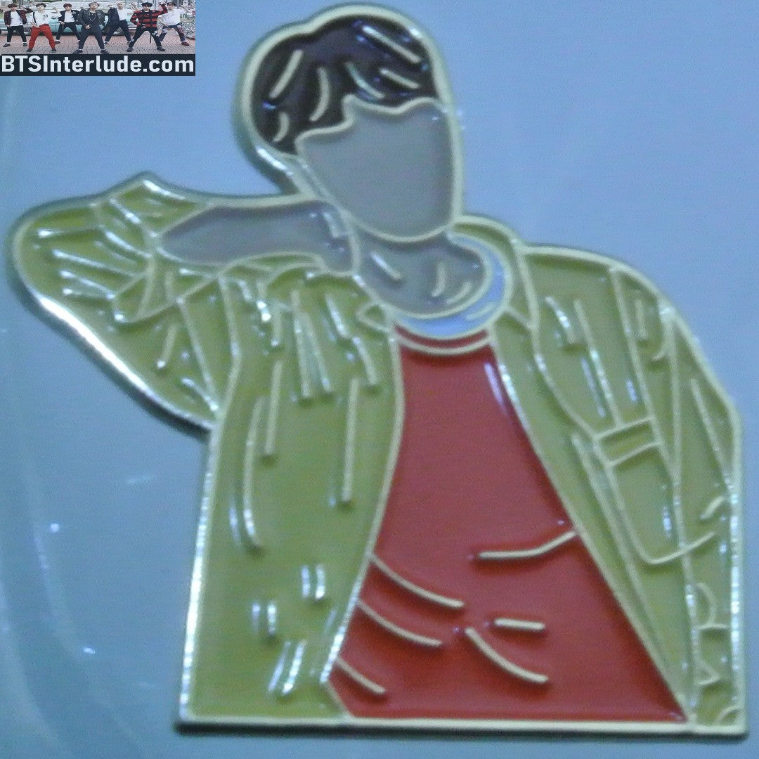BTS PIN ENAMEL GOLD JIN KIM SEOKJIN 김석진 DYNAMITE MUSIC VIDEO BUTTON BADGE