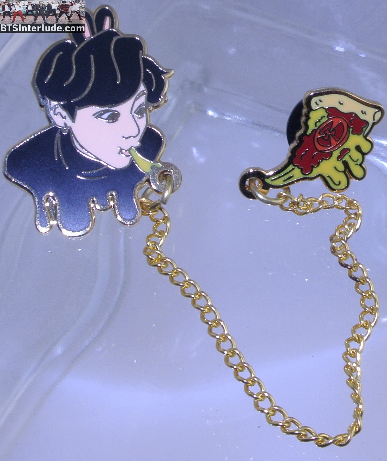 BTS PIN ENAMEL GOLD JEON JUNGKOOK 전정국 CHICAGO BUN PIZZA SUPREME CAT LORD PINS BADGE BUTTON