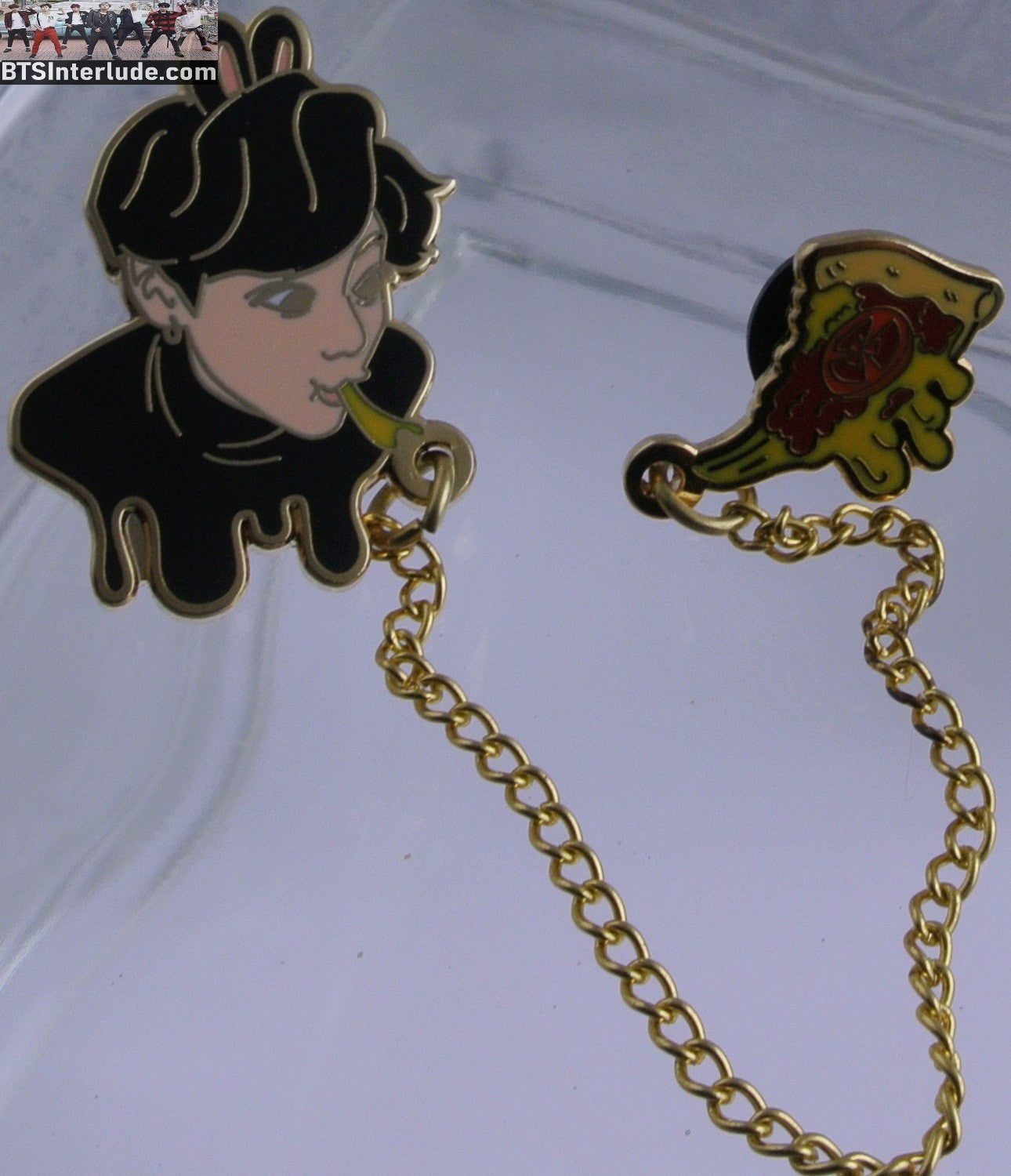 BTS PIN ENAMEL GOLD JEON JUNGKOOK 전정국 CHICAGO BUN PIZZA SUPREME CAT LORD PINS BADGE BUTTON