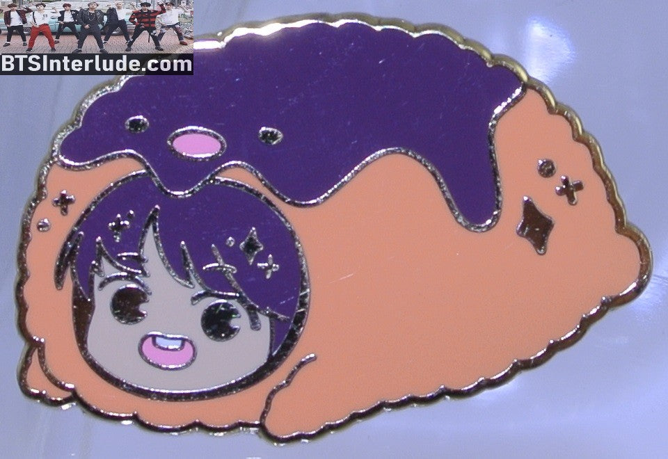 BTS PIN ENAMEL GOLD JEON JUNGKOOK 전정국 DONUT SUMIKKO GURASHI CHARACTER BADGE BUTTON