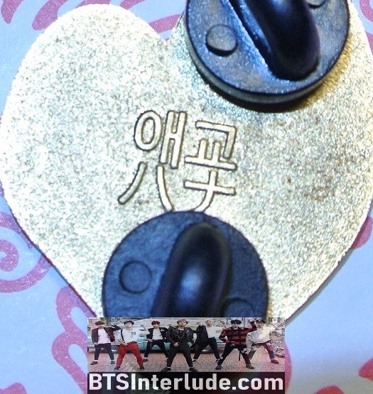 BTS PIN ENAMEL GOLD RED HEART I AM RED WITH LOVE LOVE IS NOT OVER AEGYOHANA PINS JUNGKOOK V JIMIN RM J-HOPE SUGA JIN BADGE BUTTON
