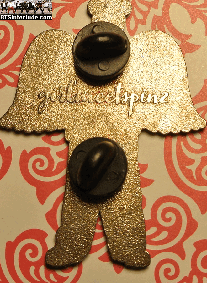 BTS PIN ENAMEL GOLD RM KIM NAMJOON 김남준 BLUE SUIT RAINBOW WINGS GIRL MEETS PINS BADGE BUTTON