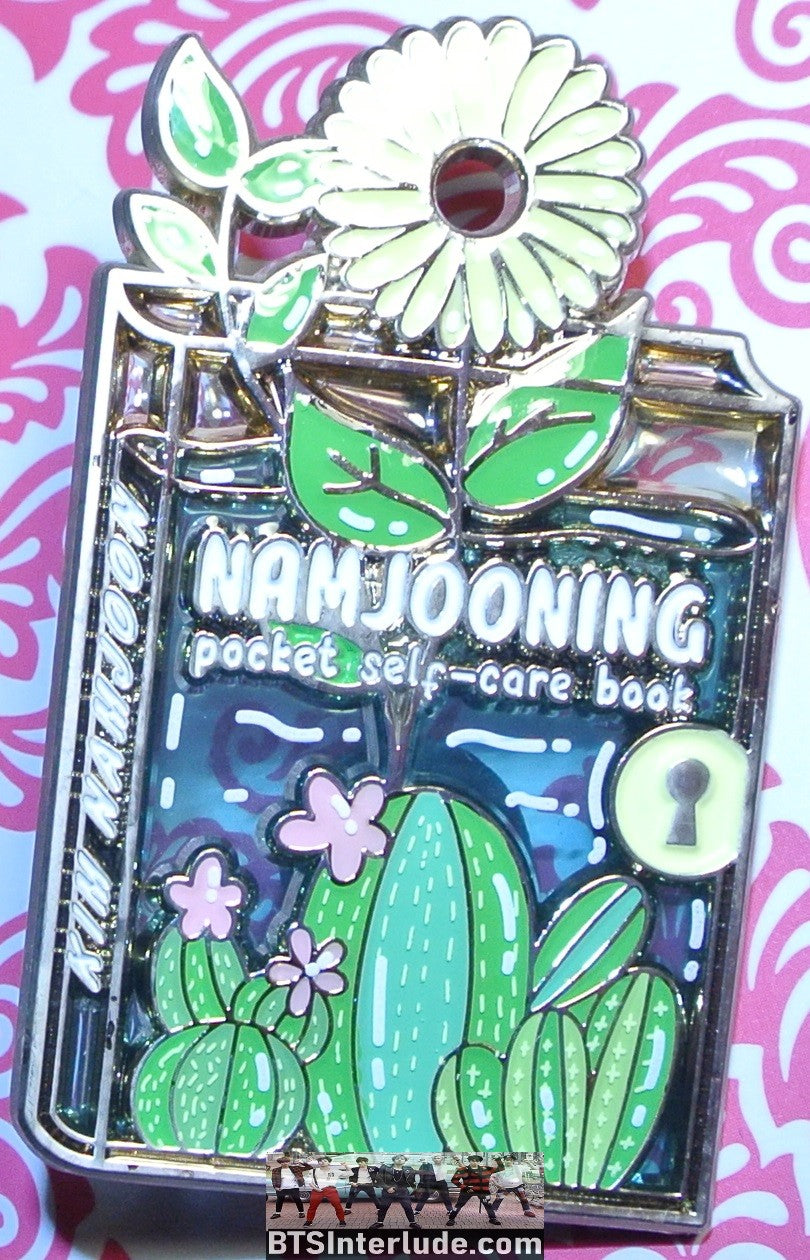BTS PIN ENAMEL GOLD RM KIM NAMJOON 김남준 NAMJOONING BOOK SUNFLOWER BADGE BUTTON