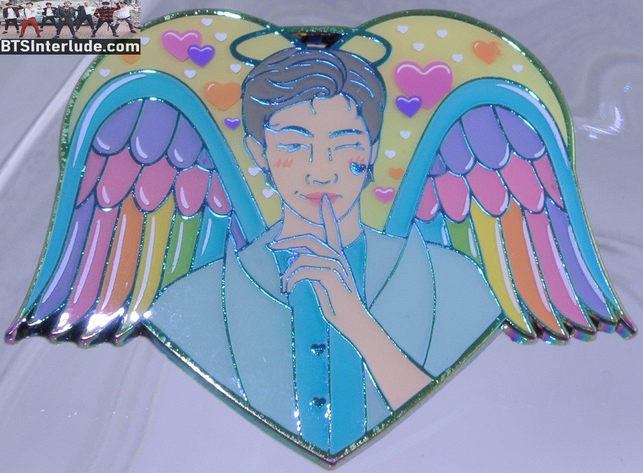BTS PIN ENAMEL GOLD RM KIM NAMJOON 김남준 PASTEL WINGS MOON ROSE CAFE PINS BADGE BUTTON