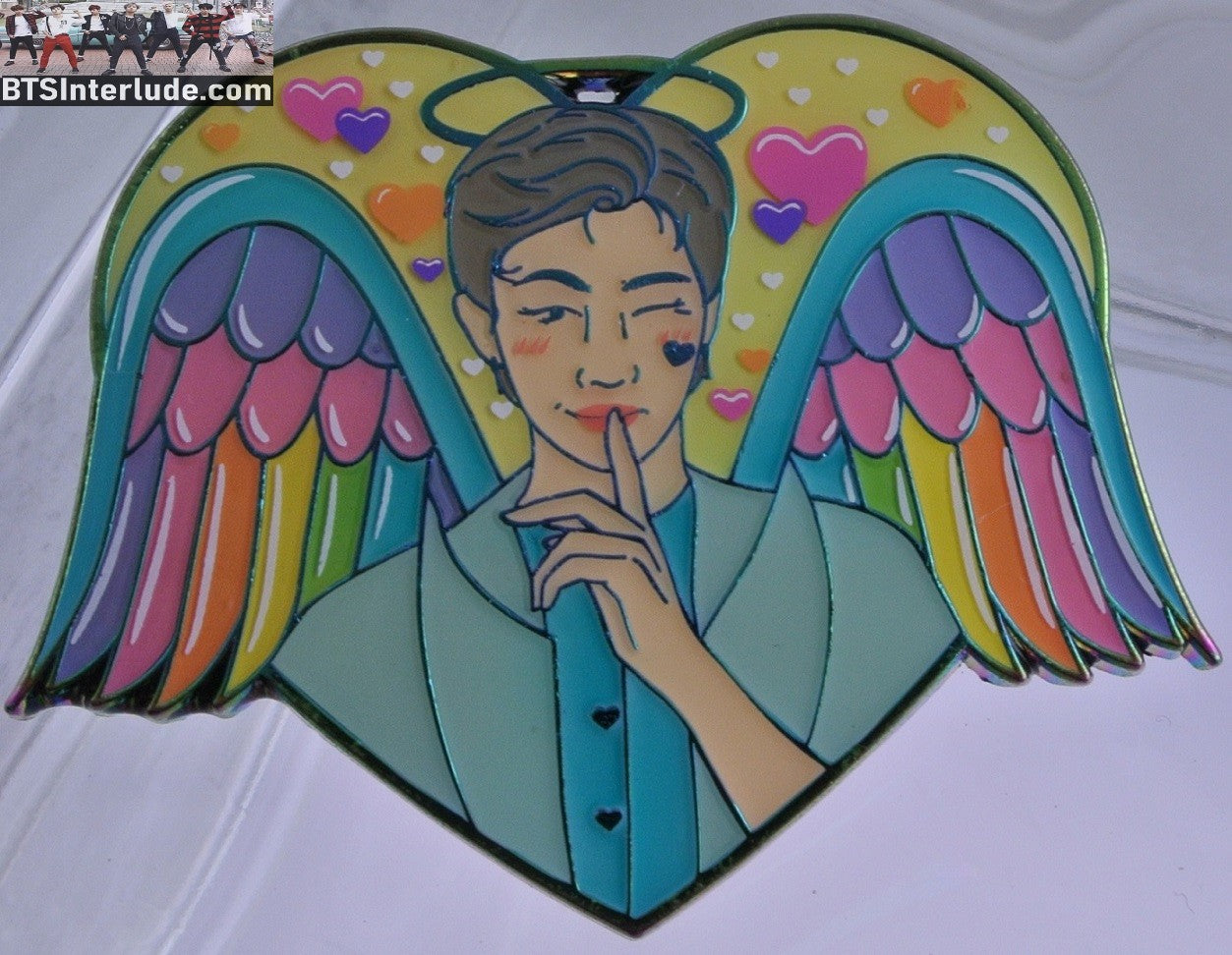 BTS PIN ENAMEL GOLD RM KIM NAMJOON 김남준 PASTEL WINGS MOON ROSE CAFE PINS BADGE BUTTON