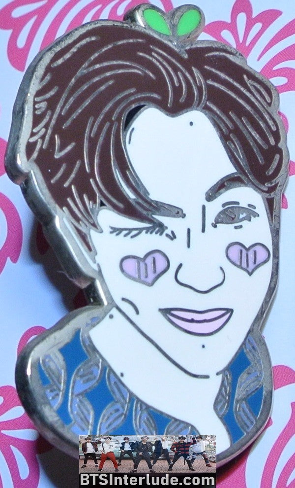 BTS PIN ENAMEL GOLD RM KIM NAMJOON 김남준 WINK HEART CHEEKS BANGTAN PINS BADGE BUTTON