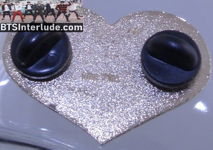 BTS PIN ENAMEL GOLD SUB-UNIT V KIM TAEHYUNG J-HOPE JUNG HOSEOK DARK BLUE GLITTER HEART UME PINS BADGE BUTTON