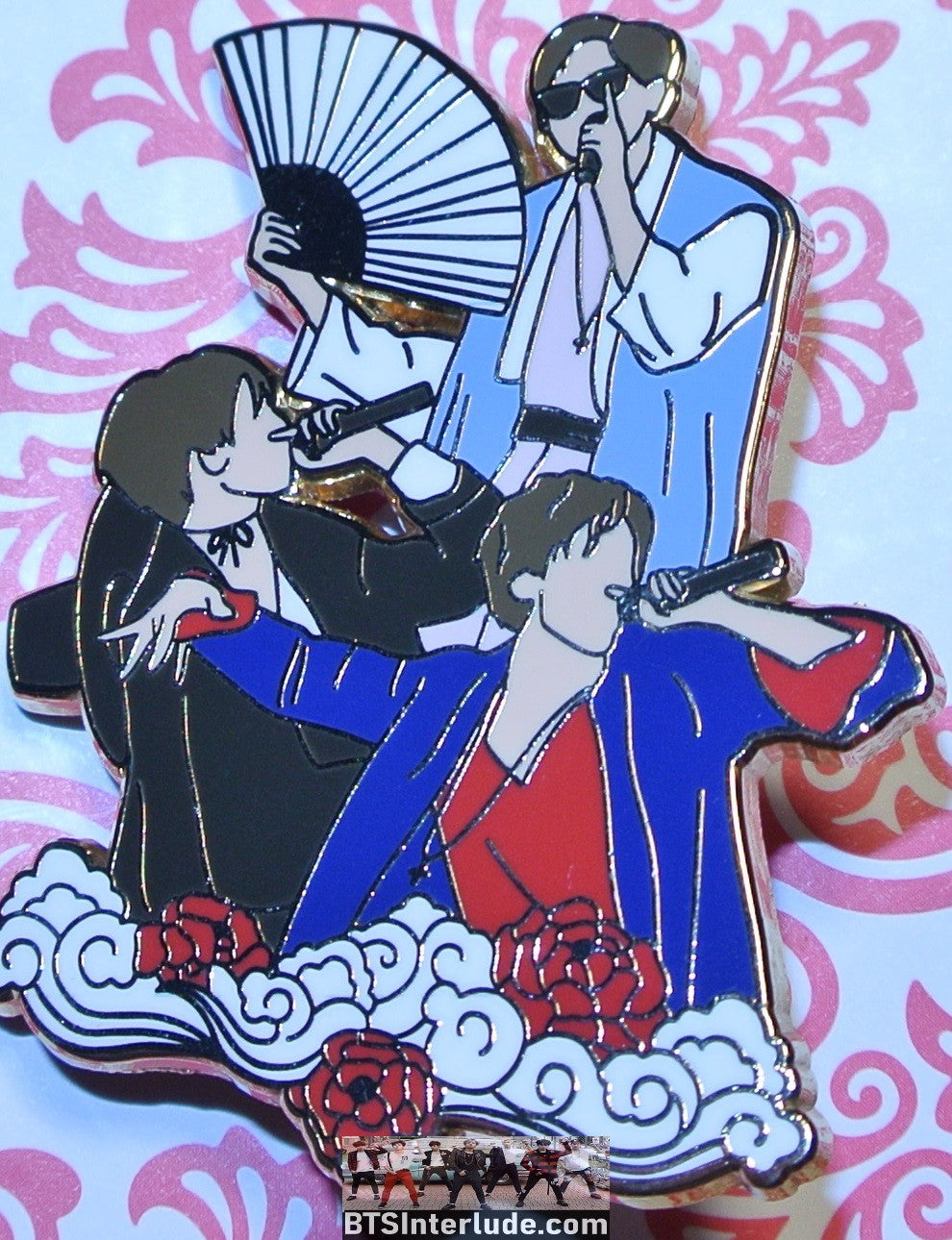BTS PIN ENAMEL GOLD SUB-UNIT RAPLINE DDAENG RM KIM NAMJOON J-HOPE JUNG HOSEOK SUGA MIN YOONGI HANBOKS INFIRES PINS BADGE BUTTON