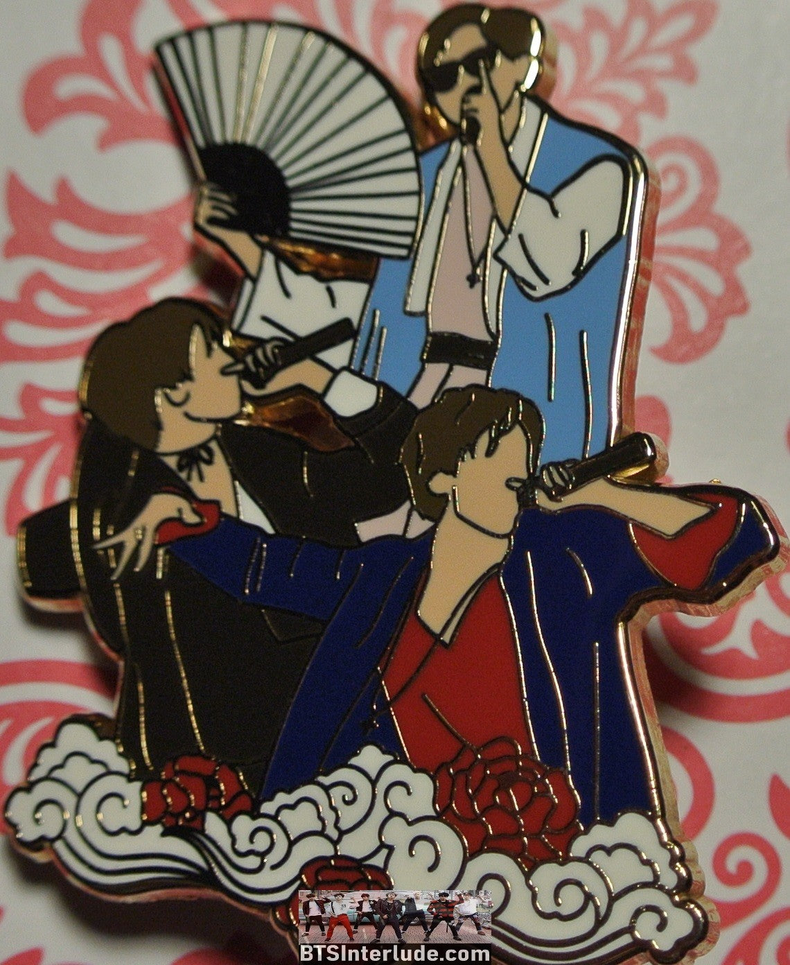 BTS PIN ENAMEL GOLD SUB-UNIT RAPLINE DDAENG RM KIM NAMJOON J-HOPE JUNG HOSEOK SUGA MIN YOONGI HANBOKS INFIRES PINS BADGE BUTTON