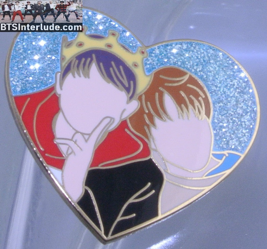 BTS PIN ENAMEL GOLD SUB-UNIT RM KIM NAMJOON JEON JUNGKOOK SPRING DAY HEART UME PINS BADGE BUTTON