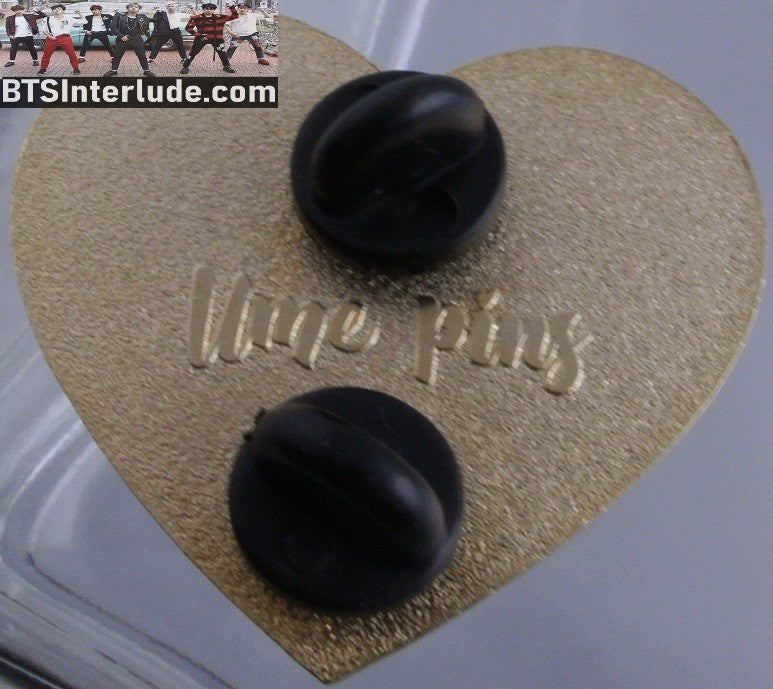 BTS PIN ENAMEL GOLD SUB-UNIT RM KIM NAMJOON JEON JUNGKOOK SPRING DAY HEART UME PINS BADGE BUTTON