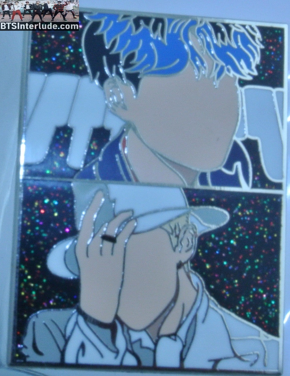BTS PIN ENAMEL GOLD SUB-UNIT RM KIM NAMJOON SUGA MIN YOONGI BOY WITH LUV BADGE BUTTON
