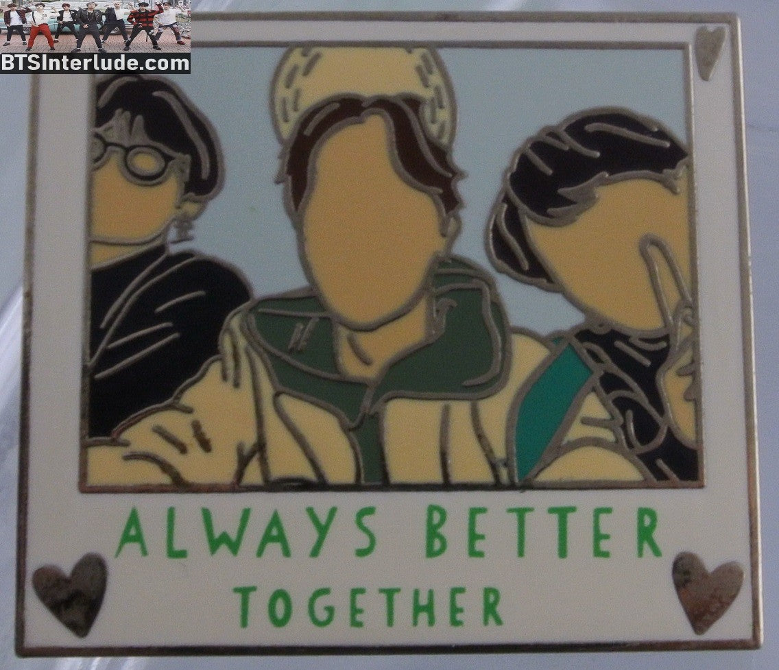 BTS PIN ENAMEL GOLD SUB-UNIT V KIM TAEHYUNG J-HOPE JUNG HOSEOK JEON JUNGKOOK POLAROID ALWAYS BETTER TOGETHER BONBON PINS BADGE BUTTON