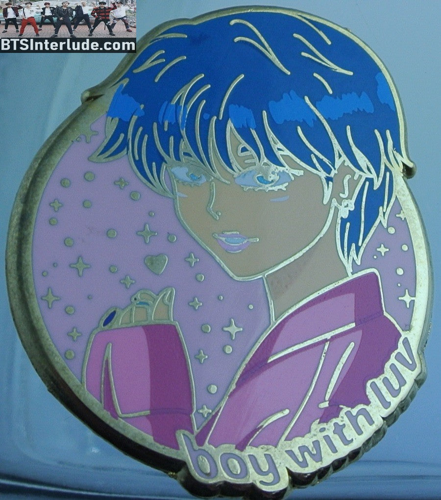 BTS PIN ENAMEL GOLD V KIM TAEHYUNG 김태형 BOY WITH LUV ANIME MV BEGINNING OTAKU PINS BADGE BUTTON