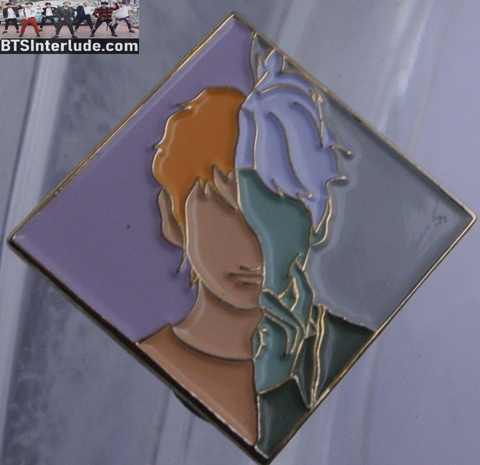 BTS PIN ENAMEL GOLD V KIM TAEHYUNG 김태형 LOVE YOURSELF ANSWER SPLIT BADGE BUTTON