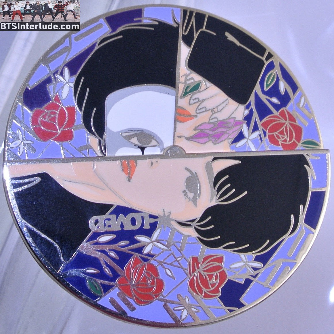 BTS PIN ENAMEL GOLD V KIM TAEHYUNG 김태형 SPINNER SINGULARITY MASK ROSE EMCEE PINS BADGE BUTTON
