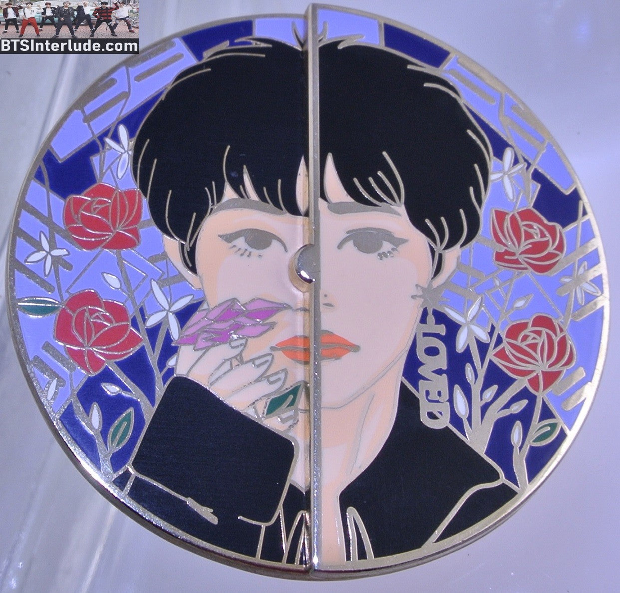 BTS PIN ENAMEL GOLD V KIM TAEHYUNG 김태형 SPINNER SINGULARITY MASK ROSE EMCEE PINS BADGE BUTTON