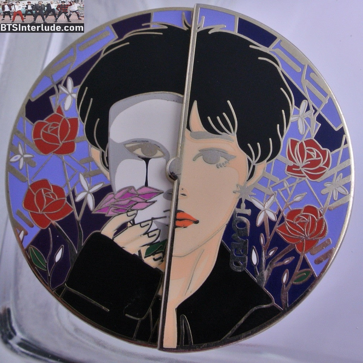 BTS PIN ENAMEL GOLD V KIM TAEHYUNG 김태형 SPINNER SINGULARITY MASK ROSE EMCEE PINS BADGE BUTTON