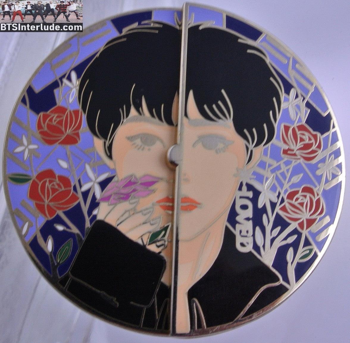 BTS PIN ENAMEL GOLD V KIM TAEHYUNG 김태형 SPINNER SINGULARITY MASK ROSE EMCEE PINS BADGE BUTTON