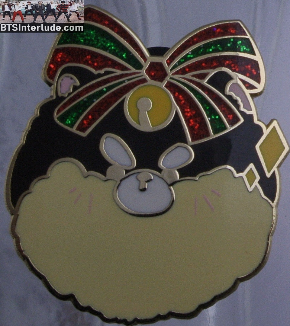 BTS PIN ENAMEL GOLD V KIM TAEHYUNG 김태형 YEONTAN CHRISTMAS BOWS NICUBIII PINS BADGE BUTTON