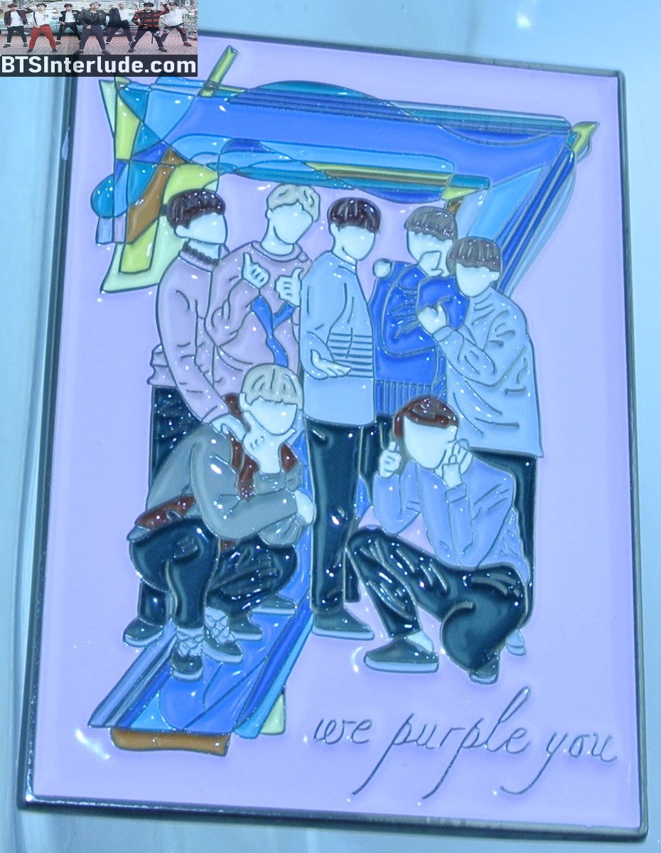 BTS PIN ENAMEL GUNMETAL GROUP PINK BLUE 7 MOTS 7 JUNGKOOK V JIMIN RM J-HOPE SUGA JIN MAP OF THE SOUL BADGE BUTTON
