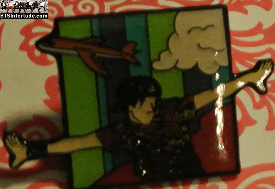 BTS PIN ENAMEL GUNMETAL J-HOPE JUNG HOSEOK 정호석 AIRPLANE SMALL BADGE BUTTON