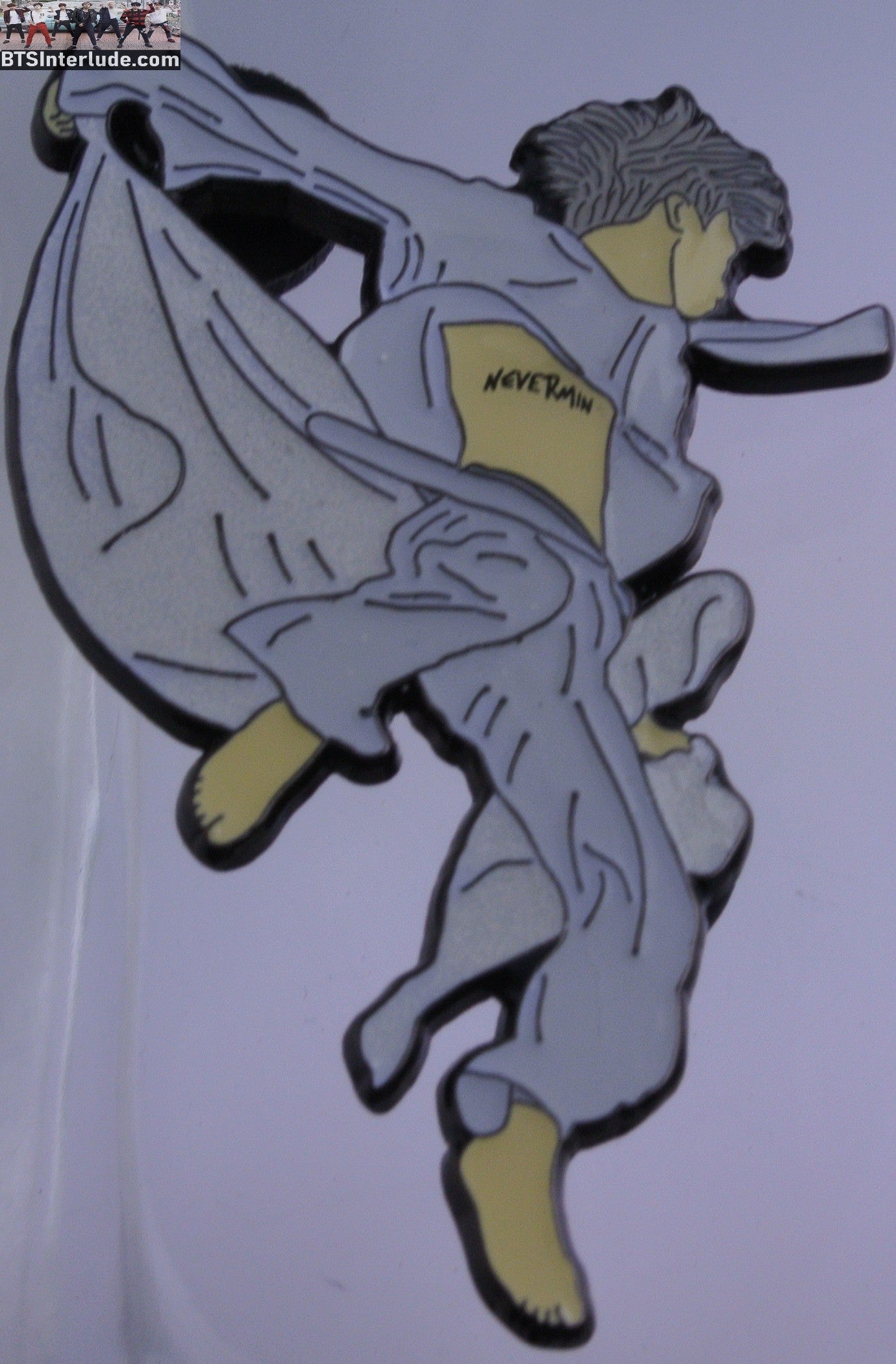 BTS PIN ENAMEL GUNMETAL PARK JIMIN 박지민 2018 MMAS PERFORMANCE NEVERMIND TATTOO BADGE BUTTON