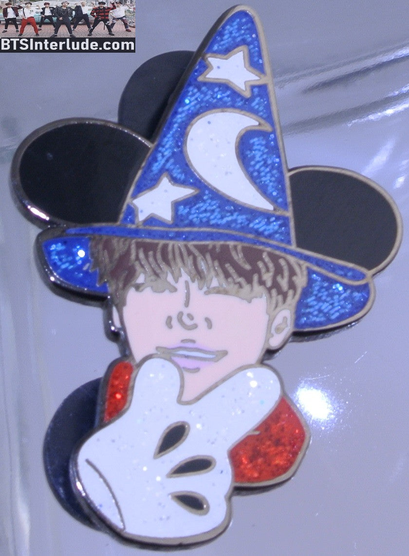 BTS PIN ENAMEL GUNMETAL PARK JIMIN 박지민 FANTASIA MICKEY MOUSE PINS OVER FLOWERS POF PINS BADGE BUTTON