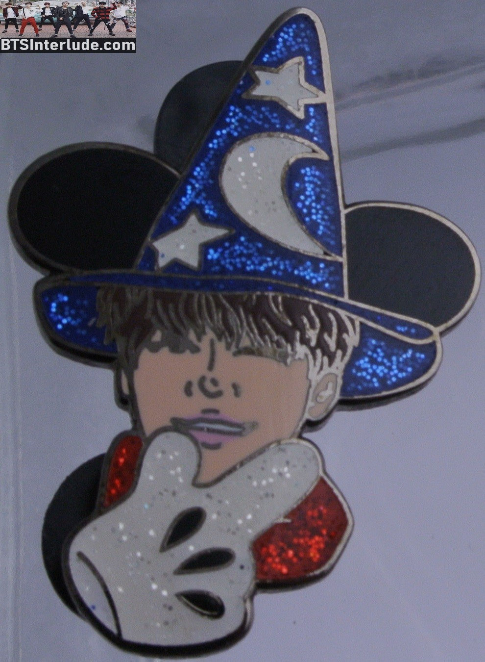 BTS PIN ENAMEL GUNMETAL PARK JIMIN 박지민 FANTASIA MICKEY MOUSE PINS OVER FLOWERS POF PINS BADGE BUTTON