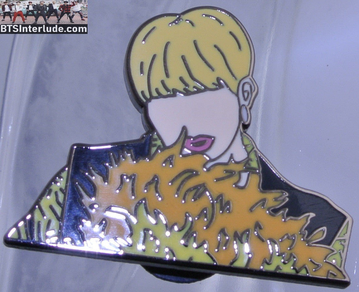 BTS PIN ENAMEL GUNMETAL PARK JIMIN 박지민 IDOL MUSIC VIDEO BADGE BUTTON