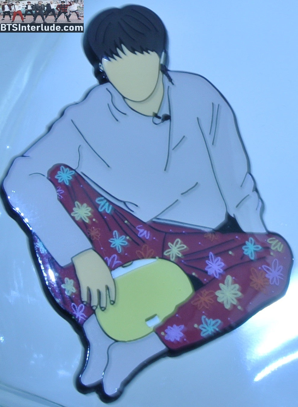 BTS PIN ENAMEL GUNMETAL PARK JIMIN 박지민 RUN BTS 97 PAJAMAS BADGE BUTTON