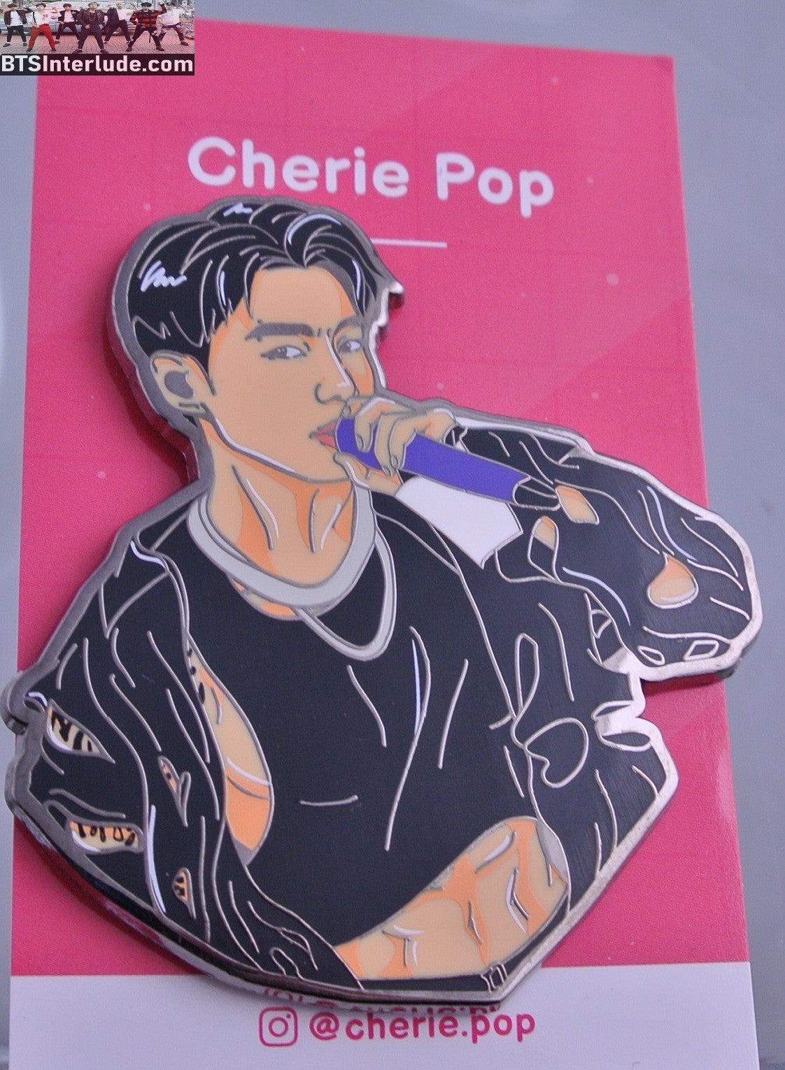 BTS PIN ENAMEL GUNMETAL JEON JUNGKOOK 전정국 MUSCLE BUNNY SOWOOZOO BLACK TANK XL CHERIE POP PINS BADGE BUTTON