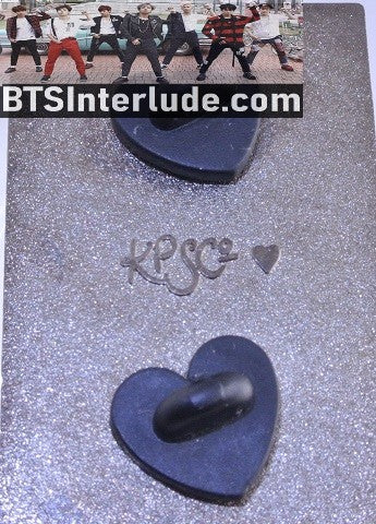 BTS PIN ENAMEL GUNMETAL RM KIM NAMJOON 김남준 THE MOON SILVER GLITTER KYEOPINS KPS CO PINS BADGE BUTTON