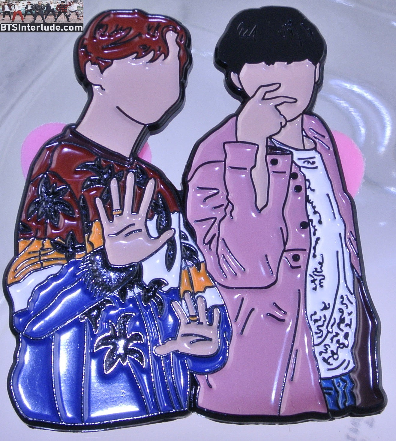 BTS PIN ENAMEL GUNMETAL SUB-UNIT J-HOPE JUNG HOSEOK JIN KIM SEOKJIN JAMES CORDEN FLINCH BANGTAN BOYS PINS BADGE BUTTON
