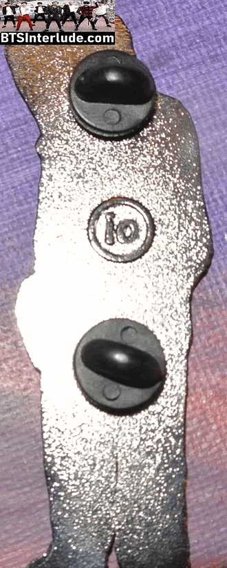 BTS PIN ENAMEL GUNMETAL V KIM TAEHYUNG 김태형 AIRPORT FASHION TAN VEST CONFETTI PANTS IO PINS BADGE BUTTON