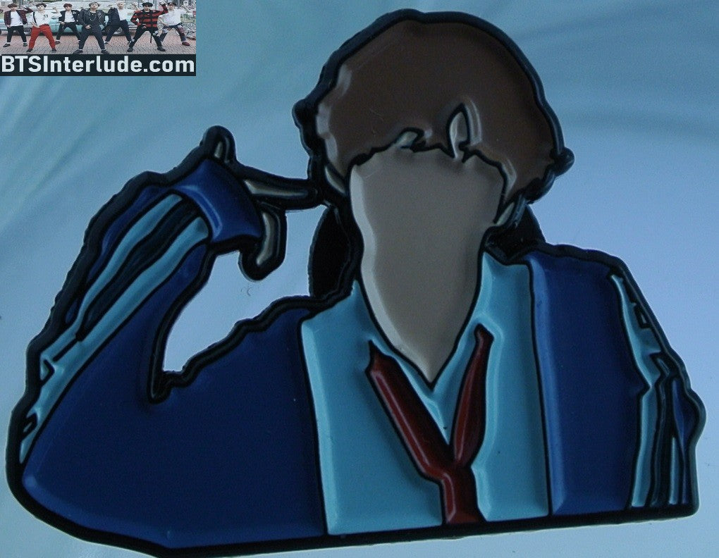 BTS PIN ENAMEL GUNMETAL V KIM TAEHYUNG 김태형 DNA MUSIC VIDEO BEGINNING CUTOUT BADGE BUTTON