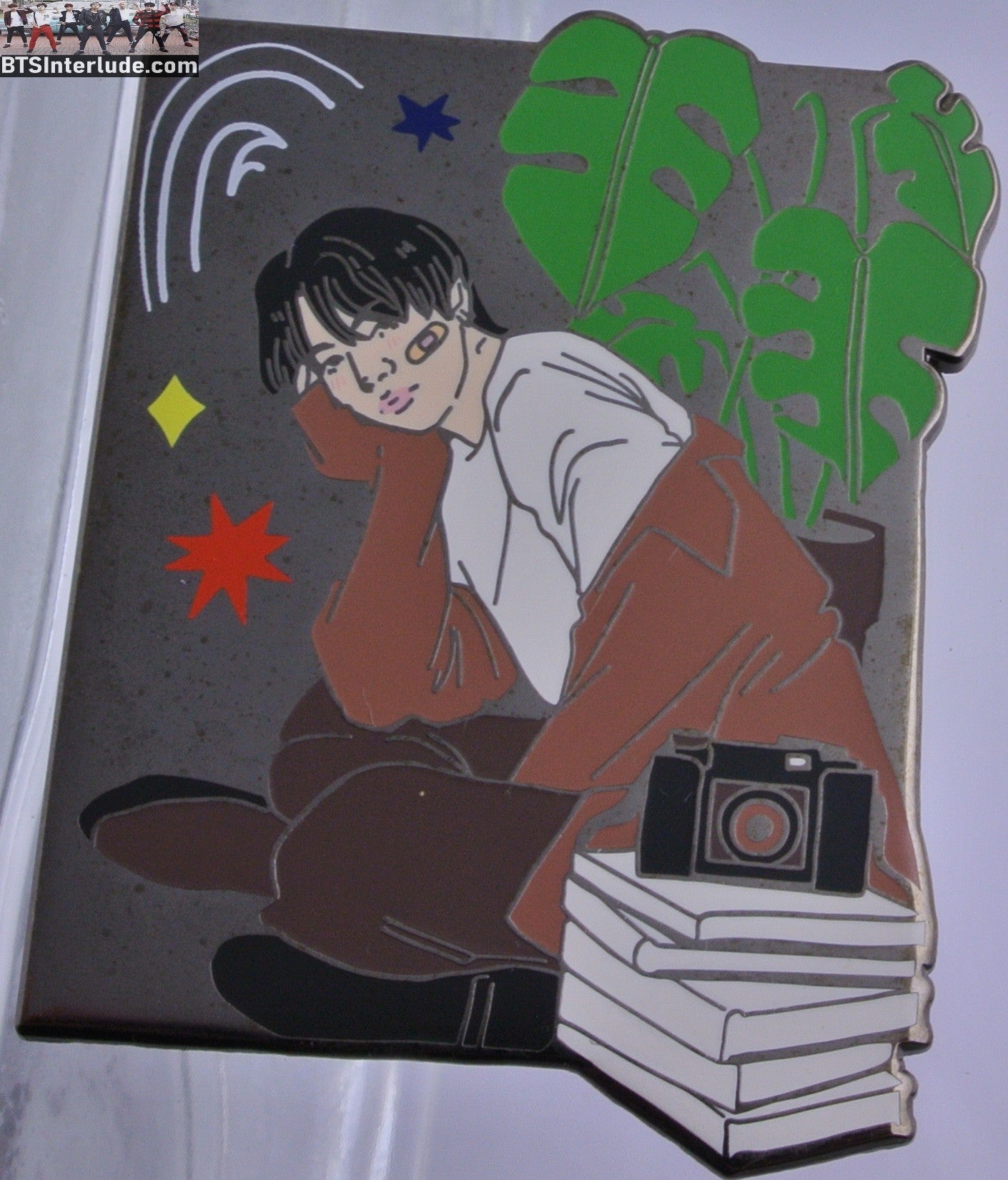 BTS PIN ENAMEL GUNMETAL V KIM TAEHYUNG 김태형 WINTER BEAR SCENERY CAMERA AEGYOHANA PINS BADGE BUTTON