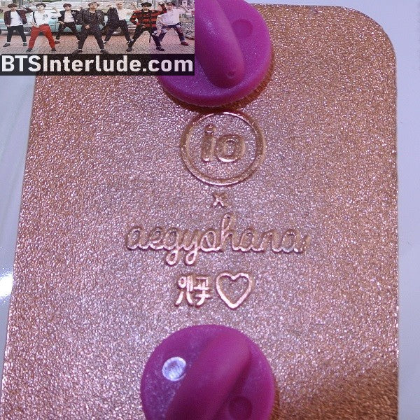 BTS PIN ENAMEL ROSE GOLD COPPER GROUP ARMY BOMB PINK LOVE YOURSELF SPEAK YOURSELF TOUR 2019 AEGYOHANA AND IO PINS 방탄소년단 JUNGKOOK V JIMIN RM J-HOPE SUGA JIN BADGE BUTTON