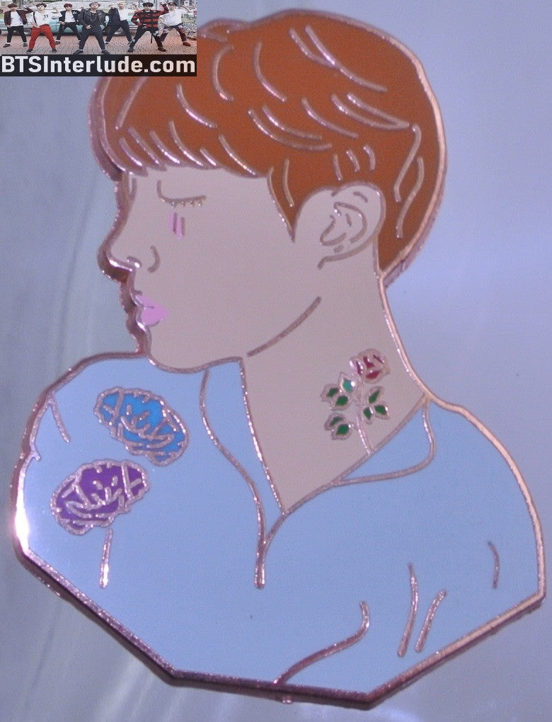 BTS PIN ENAMEL ROSE GOLD COPPER J-HOPE JUNG HOSEOK 정호석 BLUE PATCH WILDXEL PINS BADGE BUTTON
