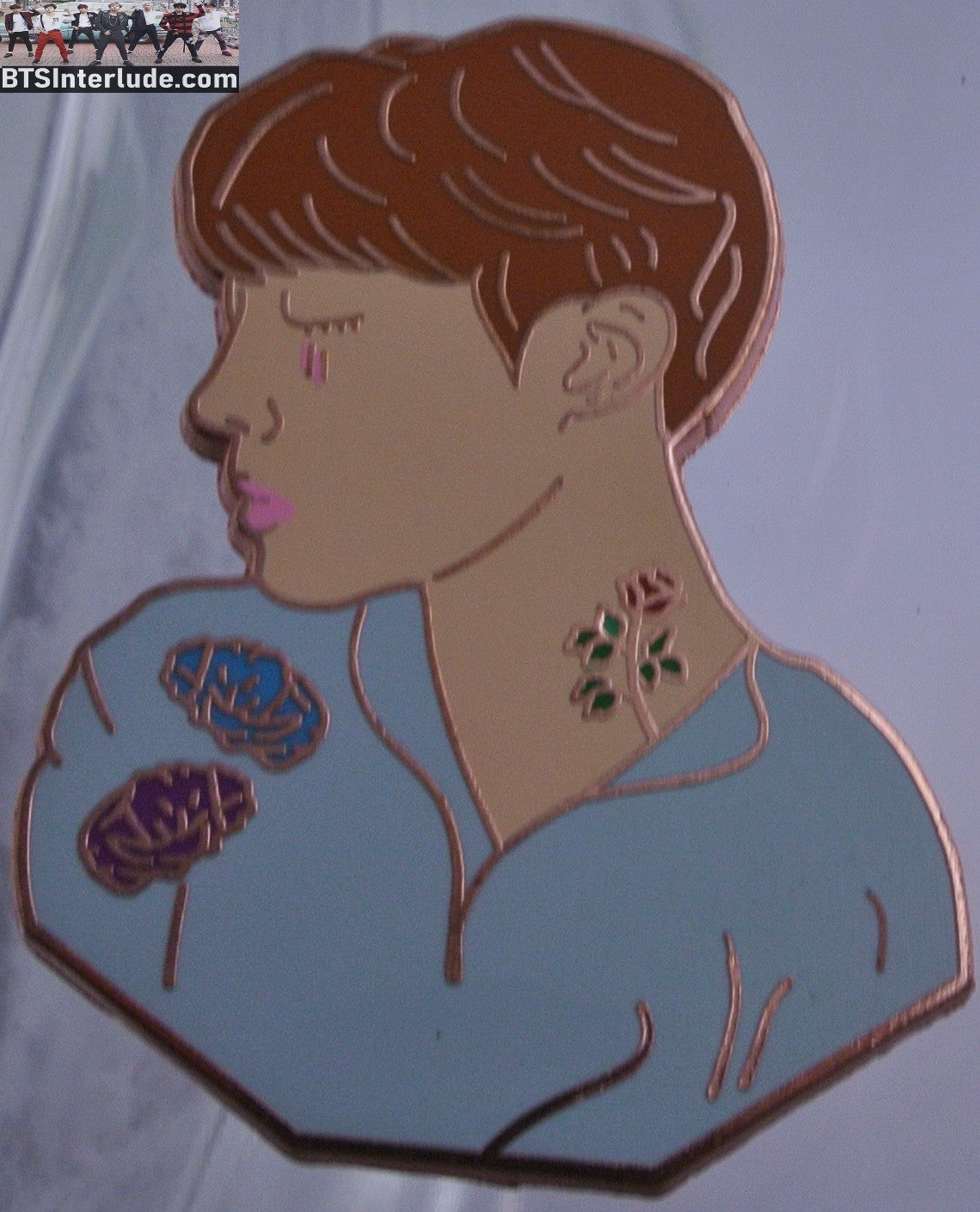 BTS PIN ENAMEL ROSE GOLD COPPER J-HOPE JUNG HOSEOK 정호석 BLUE PATCH WILDXEL PINS BADGE BUTTON