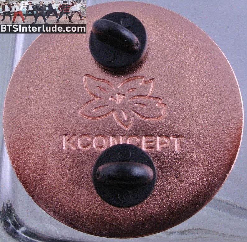 BTS PIN ENAMEL ROSE GOLD COPPER J-HOPE JUNG HOSEOK 정호석 SPRING DAY TRAIN ROSE GOLD ROUND KCONCEPT PINS BADGE BUTTON