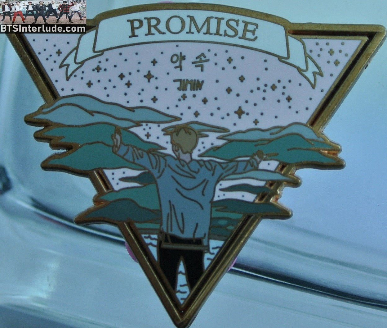 BTS PIN ENAMEL ROSE GOLD COPPER PARK JIMIN 박지민 PROMISE THEME PRISMONO PINS BADGE BUTTON
