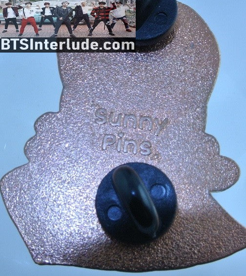BTS PIN ENAMEL ROSE GOLD COPPER JIN KIM SEOKJIN 김석진 RAINBOW GLITTER SHIRT SUNNY PINS BADGE BUTTON