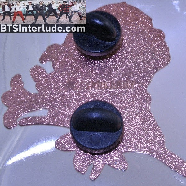 BTS PIN ENAMEL ROSE GOLD COPPER JEON JUNGKOOK 전정국 AMARYLLIS FLOWERS STARCANDY PINS BADGE BUTTON