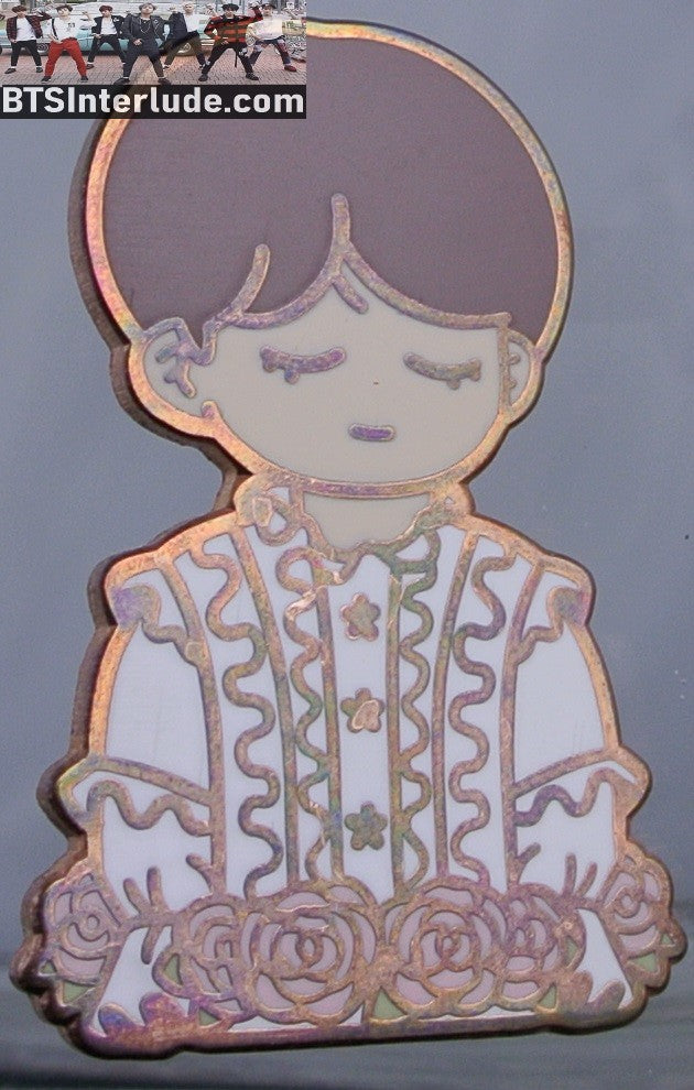 BTS PIN ENAMEL ROSE GOLD COPPER JEON JUNGKOOK 전정국 2018 MAMA AIRPLANE PT 2 PERFORMANCE CHIBI BADGE BUTTON