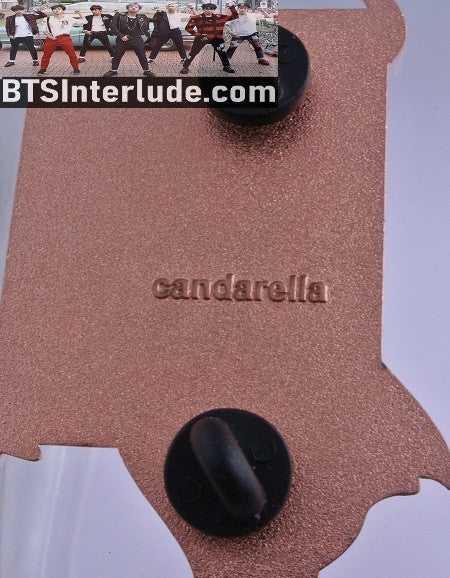 BTS PIN ENAMEL ROSE GOLD COPPER RM KIM NAMJOON 김남준 BLUE STRIPES COAT LOVE YOURSELF TOUR CANDARELLA PINS BADGE BUTTON