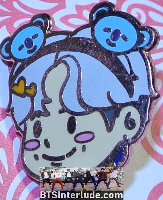 BTS PIN ENAMEL ROSE GOLD COPPER RM KIM NAMJOON 김남준 CHIBI BT21 KOYA HEADBAND ZOMG BUNNIE PINS BADGE BUTTON