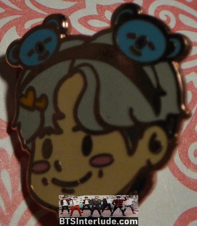 BTS PIN ENAMEL ROSE GOLD COPPER RM KIM NAMJOON 김남준 CHIBI BT21 KOYA HEADBAND ZOMG BUNNIE PINS BADGE BUTTON
